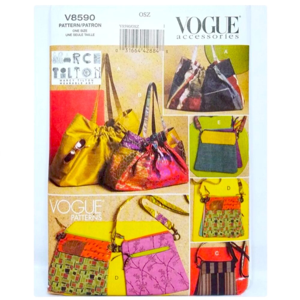 Vogue V8590 Handbag - Bag Purse Pattern 4 Styles UNCUT